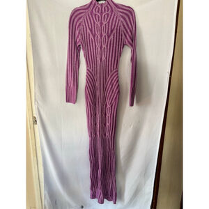 Women's Fashion Nova Sweater Maxi Dress Purple/Pink Size M